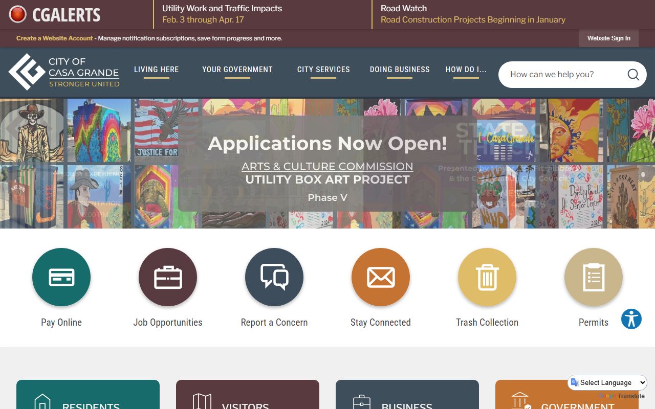 City of Casa Grande official website for Casa Grande Arizona bankruptcy records information