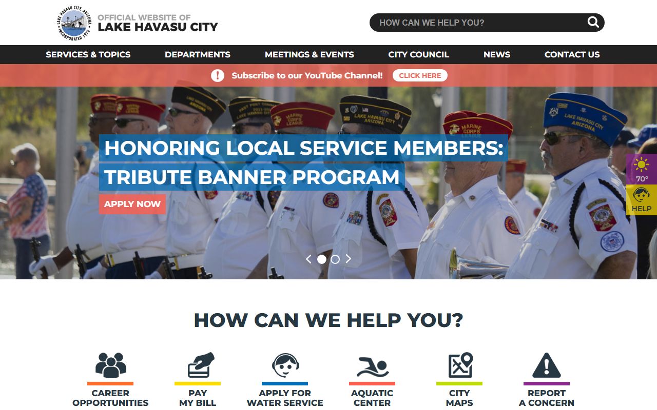 Lake Havasu City official website for Lake Havasu City Arizona bankruptcy records