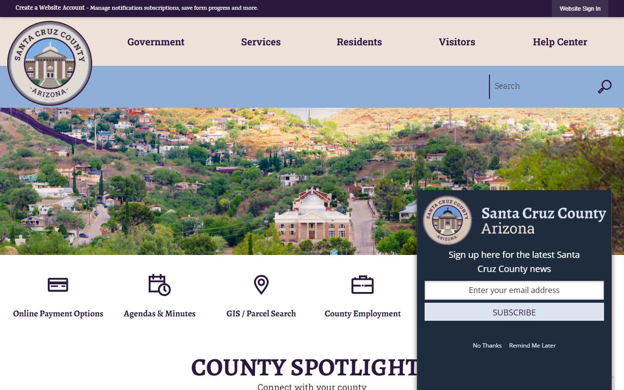 Santa Cruz County official website for local government resources related to bankruptcy records